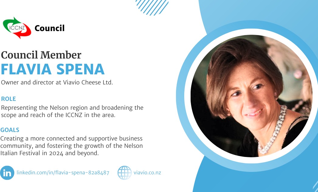 Read more about the article 5 Minutes with… Flavia Spena, ICCNZ Councilor